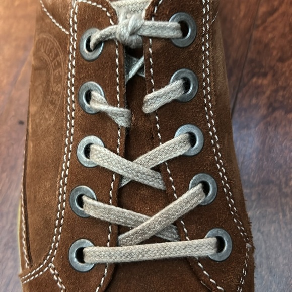 Josef Seibel Cognac Brown Suede Sneakers, Classic Lace-Up Design, Size 8 - Picture 10 of 16